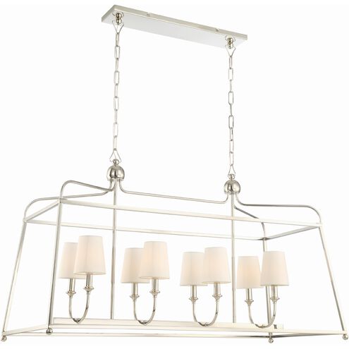 Sylvan 8 Light 42 inch Polished Nickel Chandelier Ceiling Light