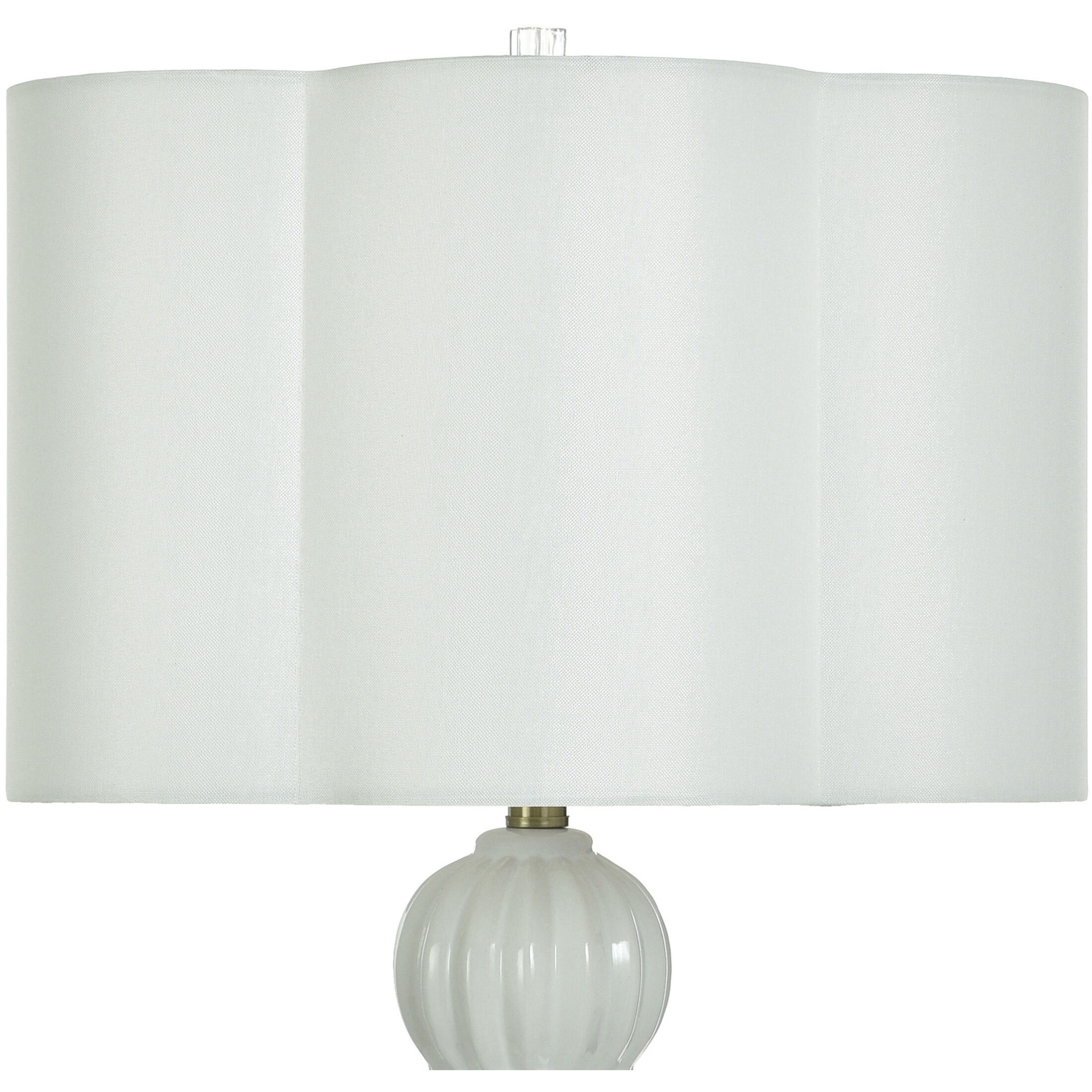 Ophelia 33 inch 150 watt Glossy White Table Lamp Portable Light