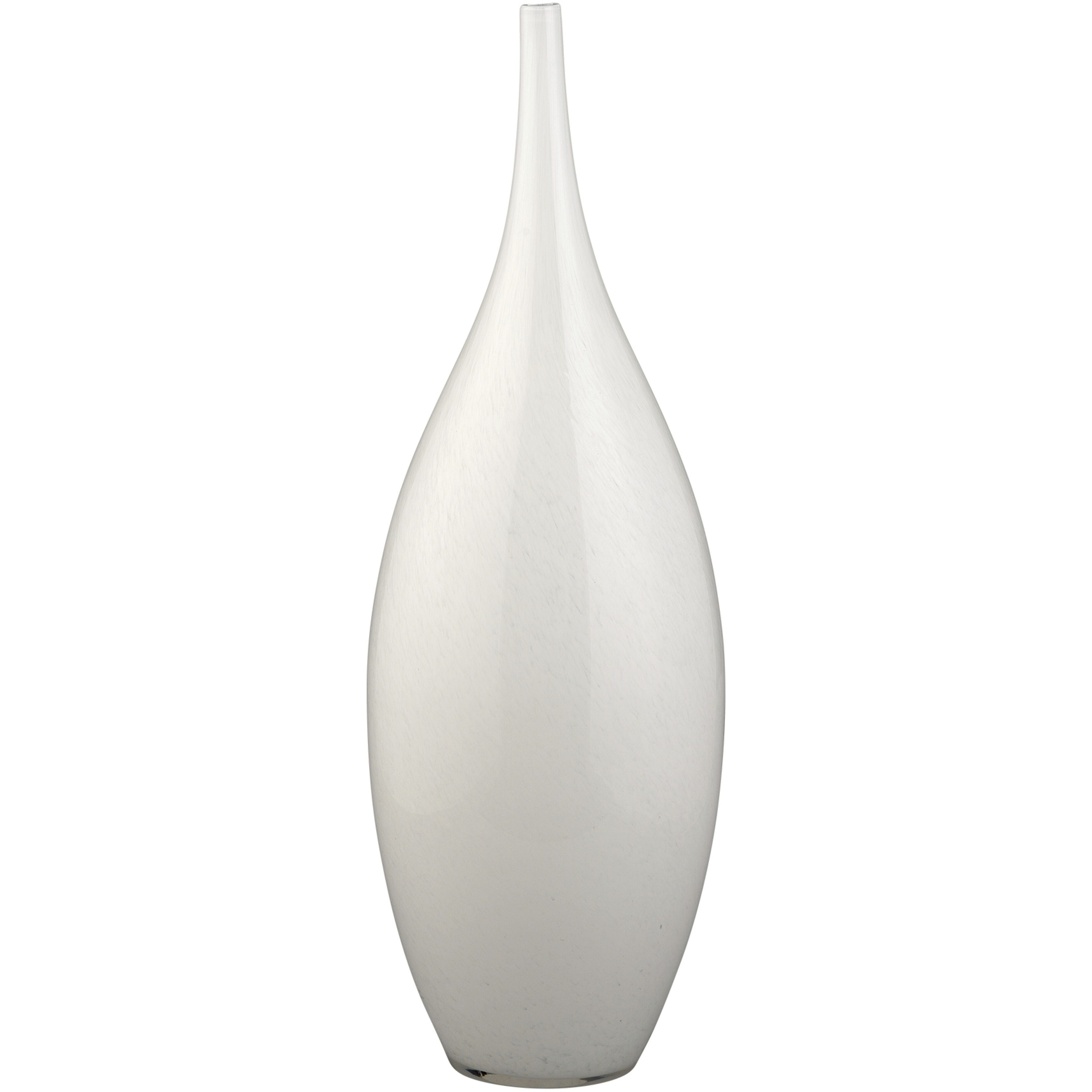 Nymph Decorative 19 X 8 inch Vases in White Glass, Set of 3
