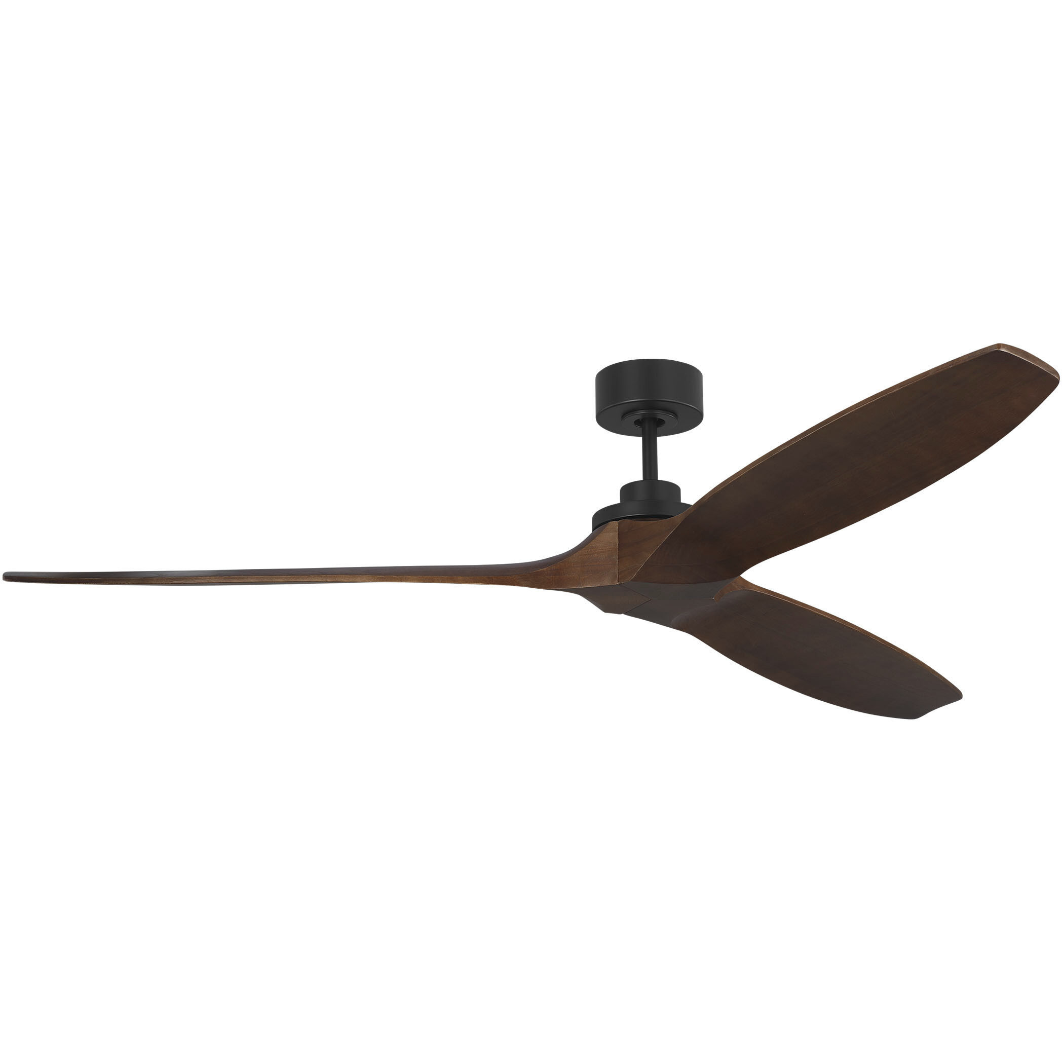 Collins 70 inch Midnight Black with Dark Walnut Blades Smart Ceiling Fan