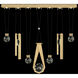 Aria 14 Light 60 inch Gold Pendant Ceiling Light