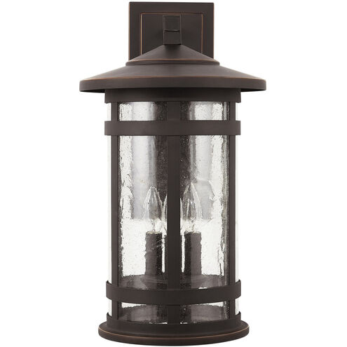 Mission Hills 3 Light 20 inch Oiled Bronze Outdoor Wall Lantern