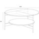 Mikayla 30.25 X 15 inch White / Antique Brass Coffee Table