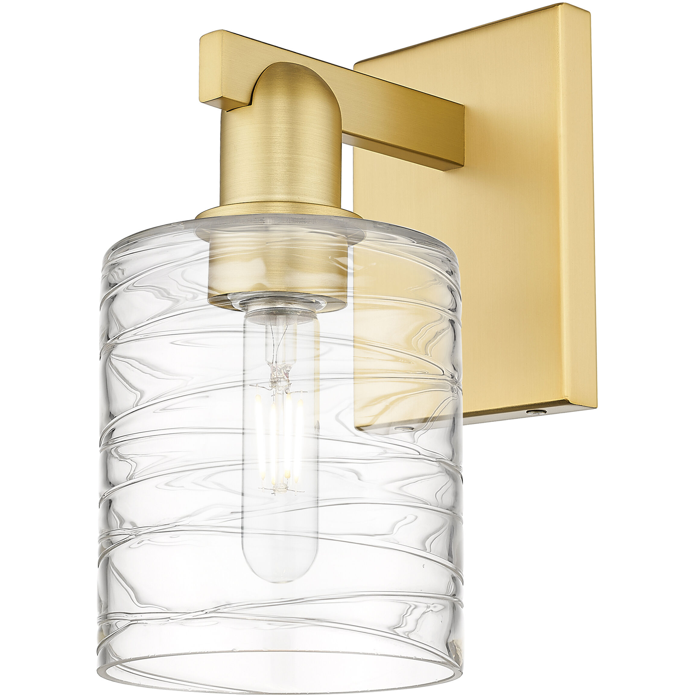 Arcadia Cobbleskill Armed Sconce Wall Light in Satin Gold