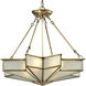 Decostar 4 Light 25 inch Brushed Brass Chandelier Ceiling Light