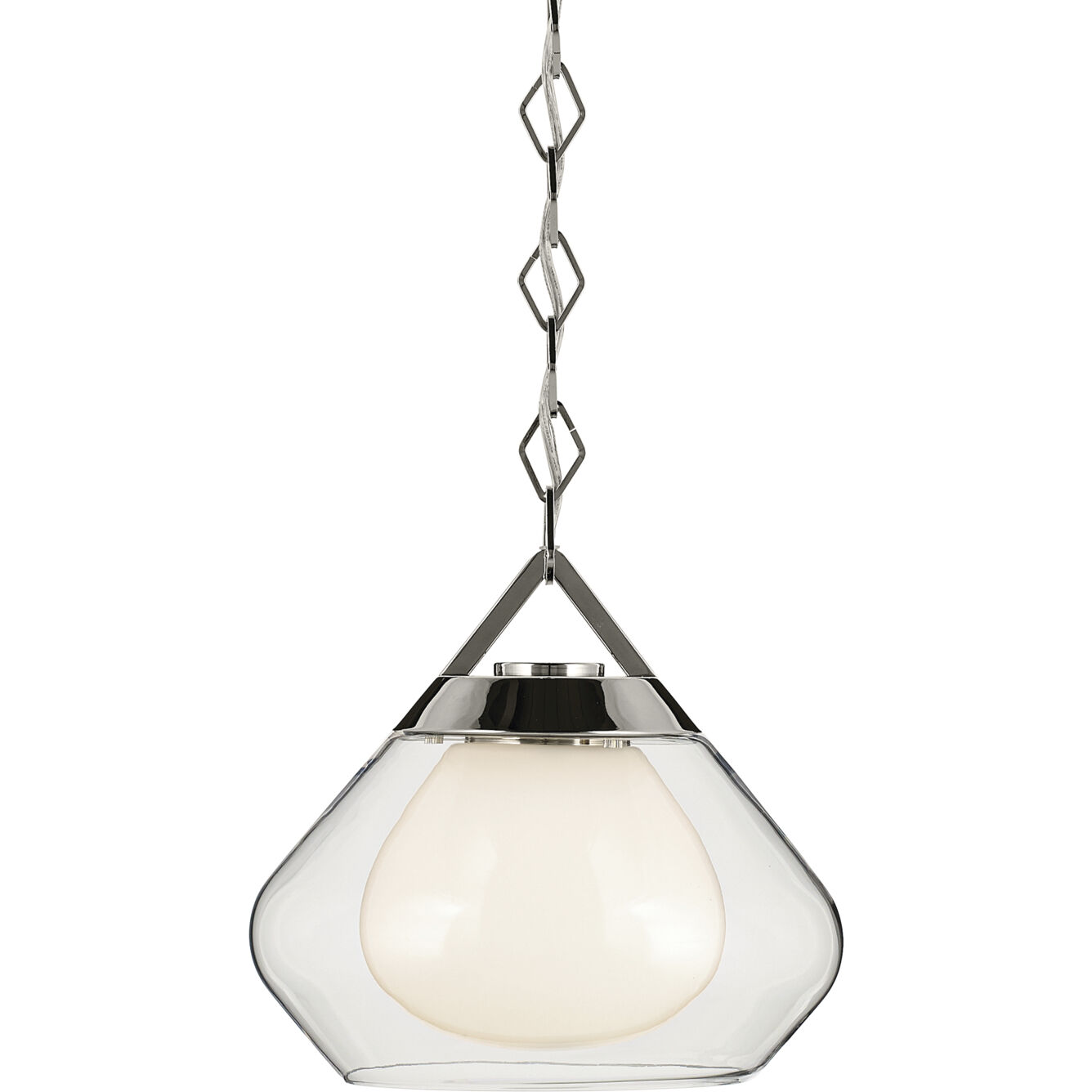 Nella 1 Light Polished Nickel Pendant Ceiling Light
