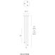 Cascade LED 12 inch Black Multi-Light Pendant Ceiling Light in 3, Round, 28in.