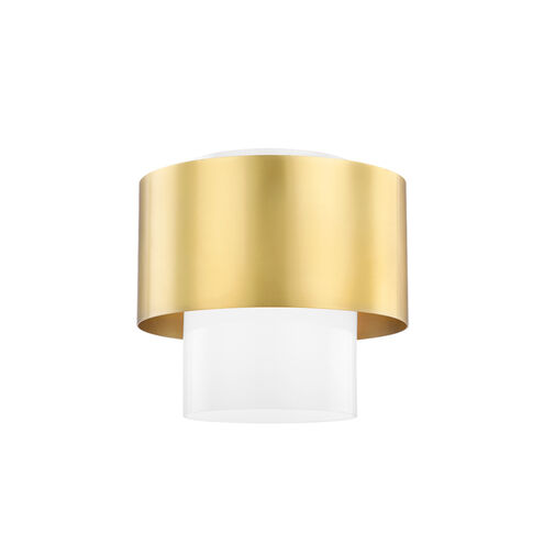 Corinth 1 Light 11 inch Aged Brass Flush Mount Ceiling Light