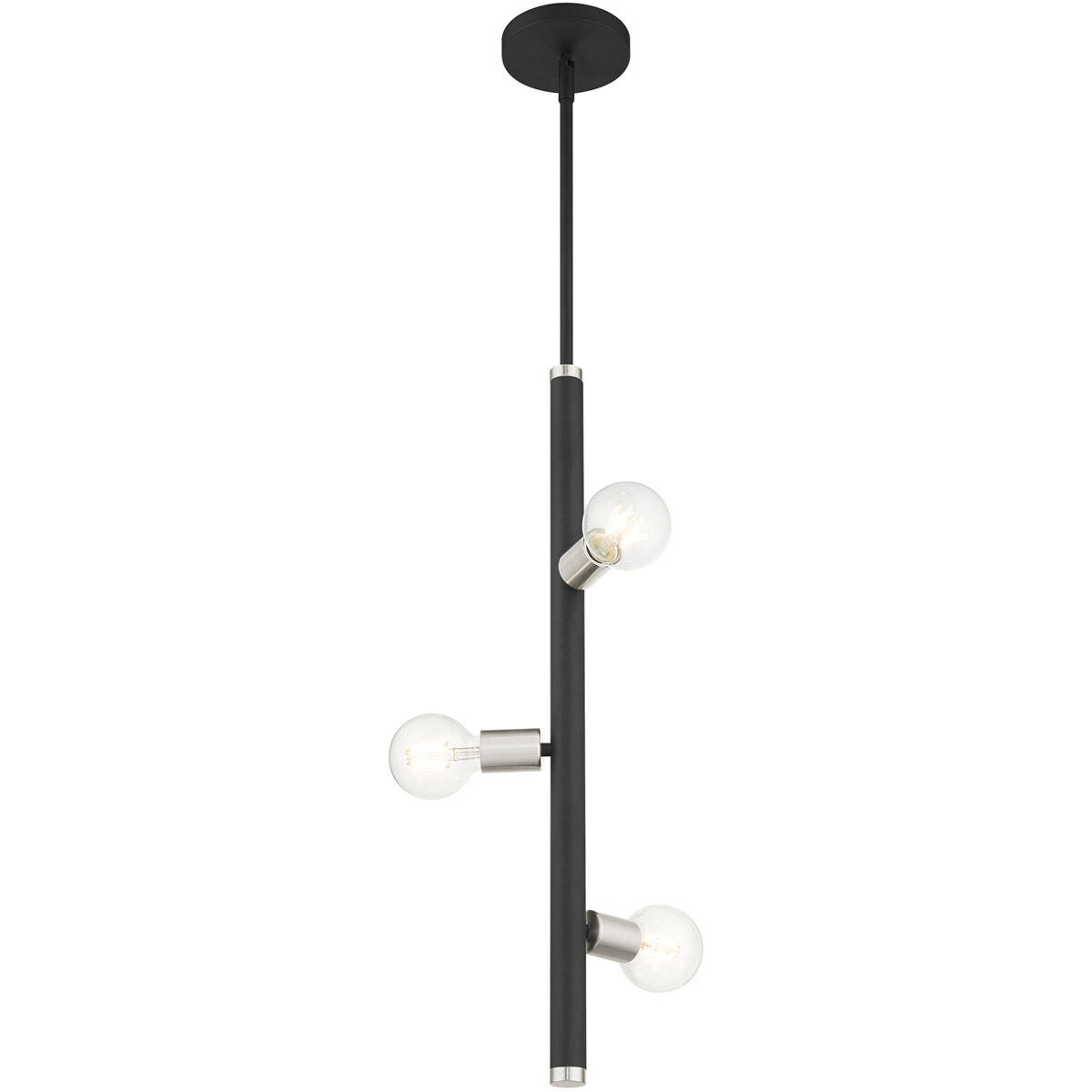 Bannister 3 Light 6 inch Black Pendant Ceiling Light