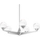 Double Bubble 5 Light 22.25 inch Satin Nickel Chandelier Ceiling Light
