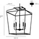 Nellita 5 Light 18 inch Matte Black Indoor Pendant Ceiling Light