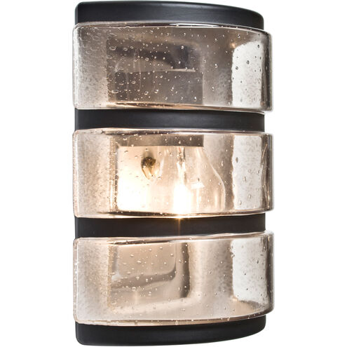 Aqua 1 Light 9 inch Black Outdoor Wall Sconce