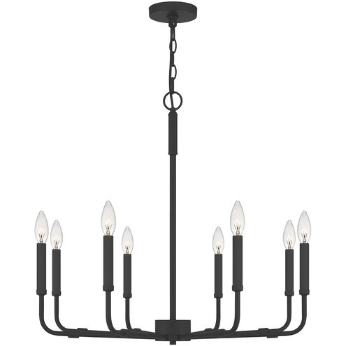 Abner 8 Light 28 inch Matte Black Chandelier Ceiling Light