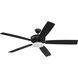 Super Pro 112 60 inch Flat Black with Flat Black/Greywood Blades Contractor Ceiling Fan, Slim