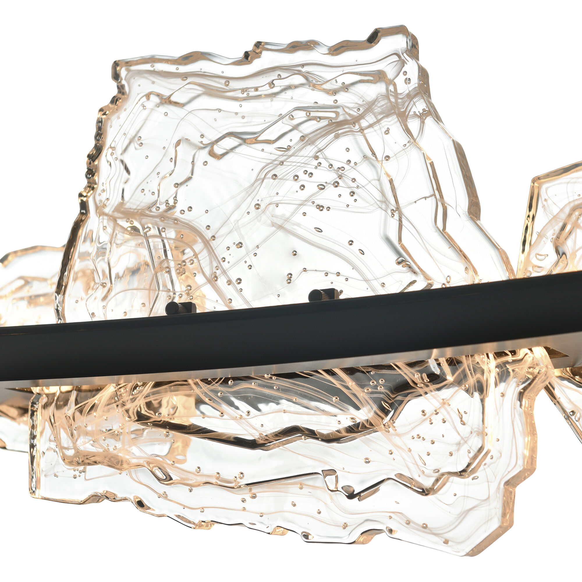 Arcus LED 50 inch Black Chandelier Ceiling Light