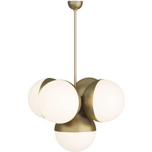 Baptiste 5 Light 30 inch Antique Brass Chandelier Ceiling Light