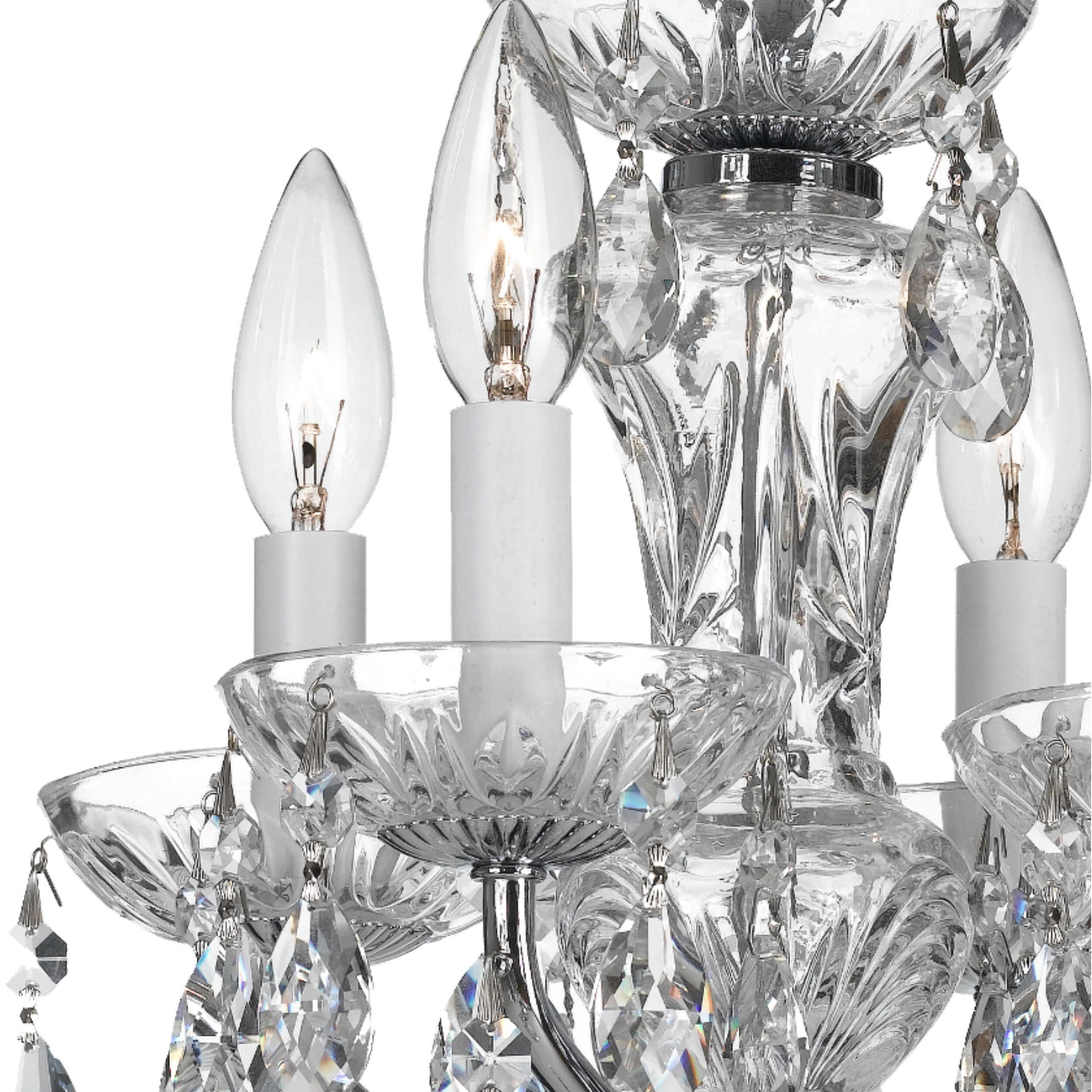 Welton 4 Light 11 inch Polished Chrome Mini Chandelier Ceiling Light in Clear Italian