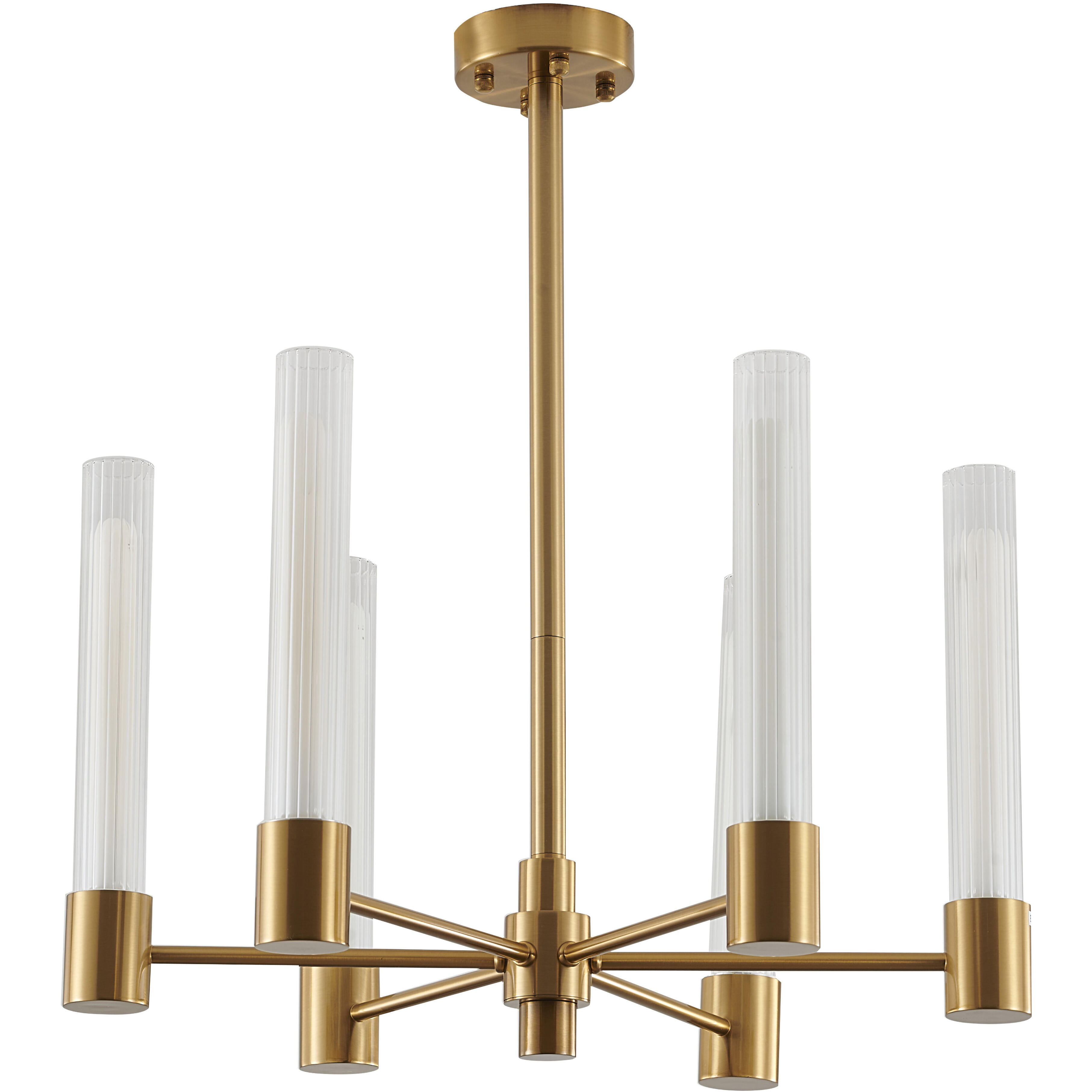 Canada 6 Light 26 inch Brass Chandelier Ceiling Light