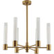 Canada 6 Light 26 inch Brass Chandelier Ceiling Light