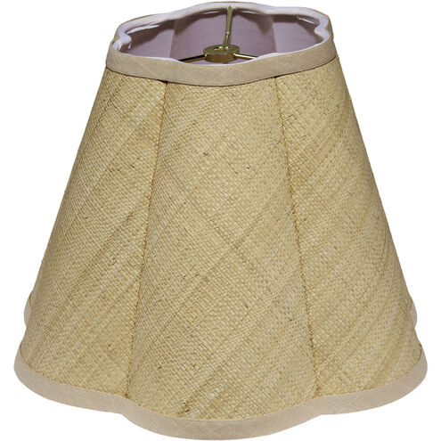 Scalloped Natural Raffia 12 inch Shade in Small, Small