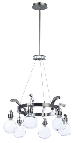 Kinetic LED LED 31 inch Dark Satin Nickel Multi-Light Pendant Ceiling Light