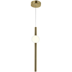 Baton 6 inch Brass Down Mini Pendant Ceiling Light