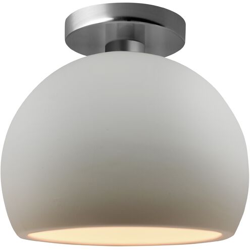 Radiance 1 Light 7 inch Bisque and Brushed Nickel Semi Flush Ceiling Light