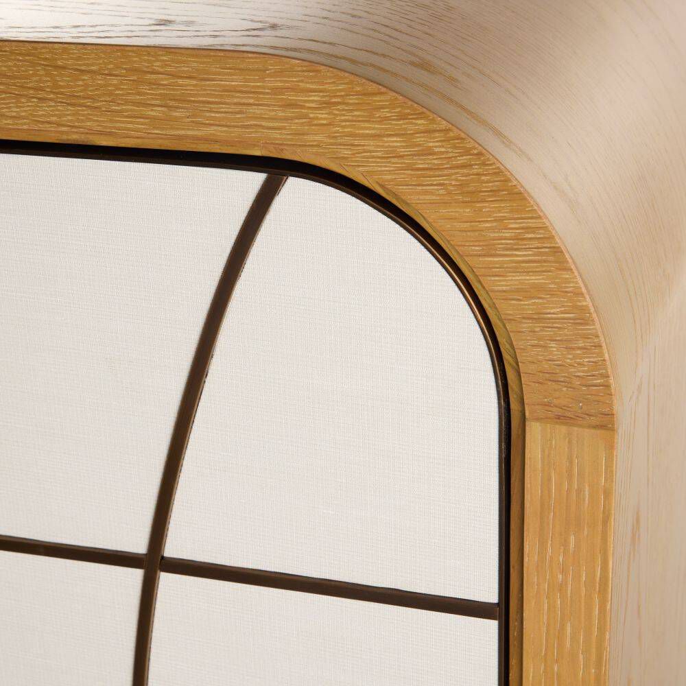 Hardin Oyster and Beige with Heritage Brass Cabinet