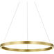 Sean Lavin Fiama LED 30 inch Plated Brass Chandelier Ceiling Light, Integrated LED