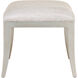 Garson 18.8 inch Silver and Fresh File Linen Ottoman