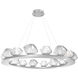 Mesa LED Classic Silver Chandelier Ceiling Light, Ring