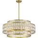 Renzo 6 Light 28 inch Warm Brass Pendant Ceiling Light