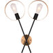 Canada 2 Light 4 inch Black/Gold Wall Sconce Wall Light