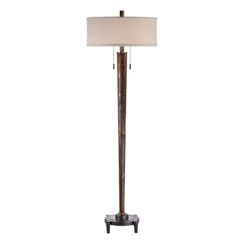 Rhett 64 inch 60 watt Burnished Oak Floor Lamp Portable Light, Jim Parsons