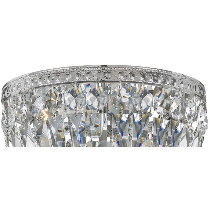 Everett 3 Light 12 inch Chrome Flush Ceiling Light