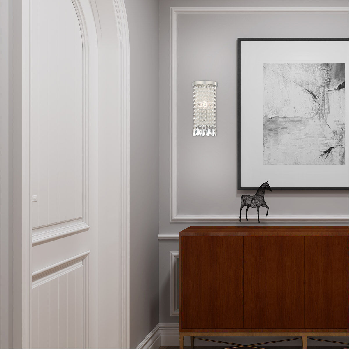 Elizabeth 1 Light 6 inch Brushed Nickel ADA ADA Wall Sconce Wall Light