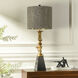 Contemporary 40 inch 150 watt Black and Vintage Gold Table Lamp Portable Light