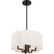 Upham Estates 4 Light 14 inch Coal /Polished Nickel Convertible Pendant / Semi Flush Ceiling Light
