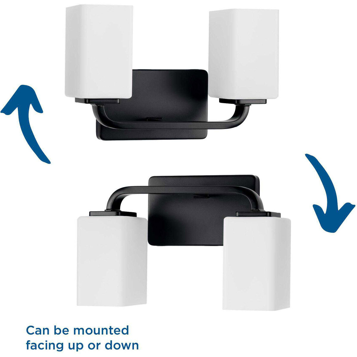 Cowan 2 Light 14 inch Matte Black Bath Vanity Wall Light