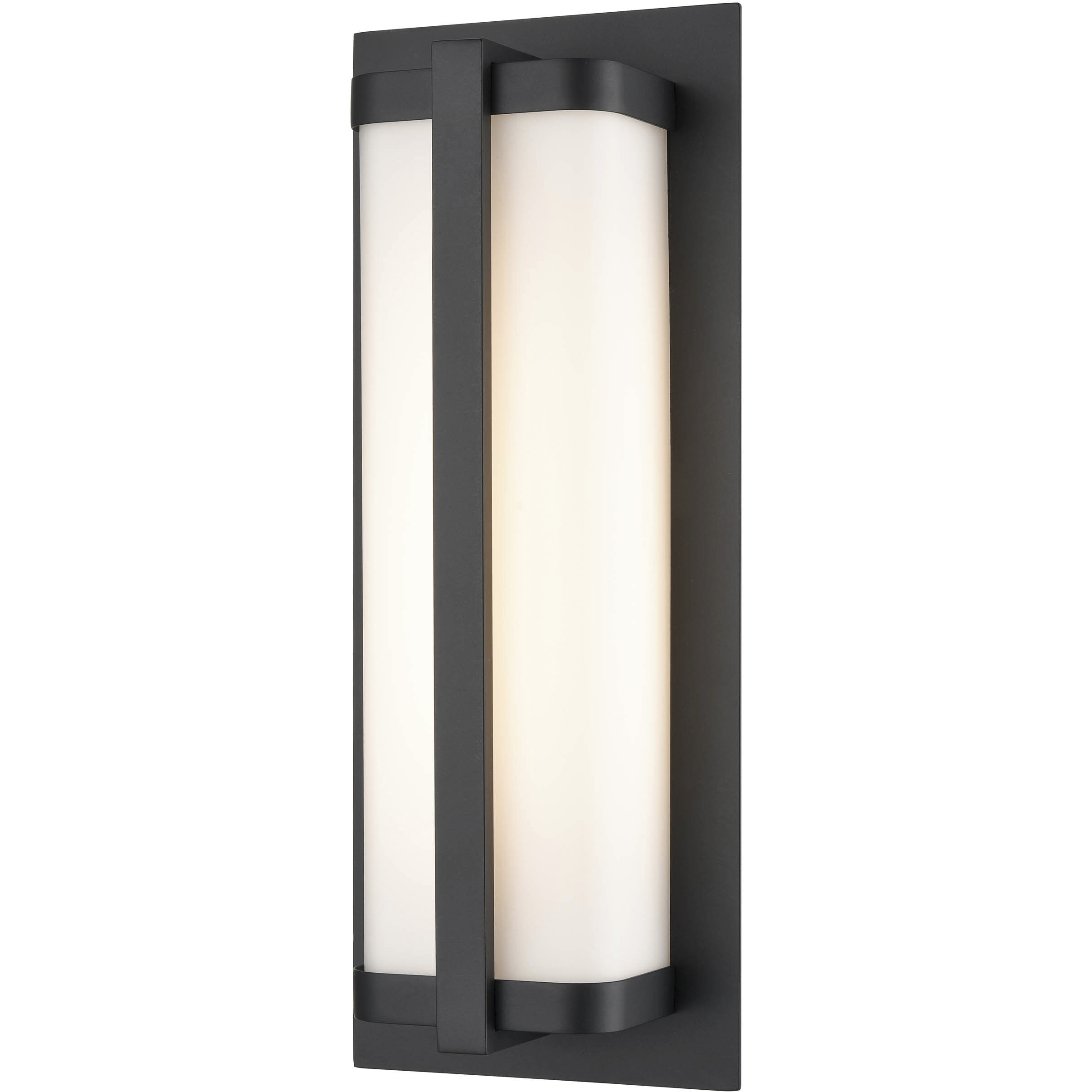 Amster LED 15.75 inch Powder Coated Black Outdoor Wall Sconce