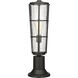 Helix 1 Light 22 inch Black Outdoor Pier Mounted Fixture