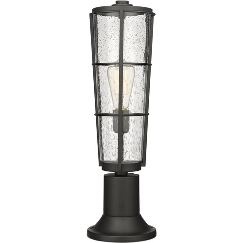 Helix 1 Light 22 inch Black Outdoor Pier Mounted Fixture