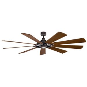 Gentry Xl 85 inch Weathered Zinc with Wthrd Wh Wn Blades Ceiling Fan in Etched Cased Opal