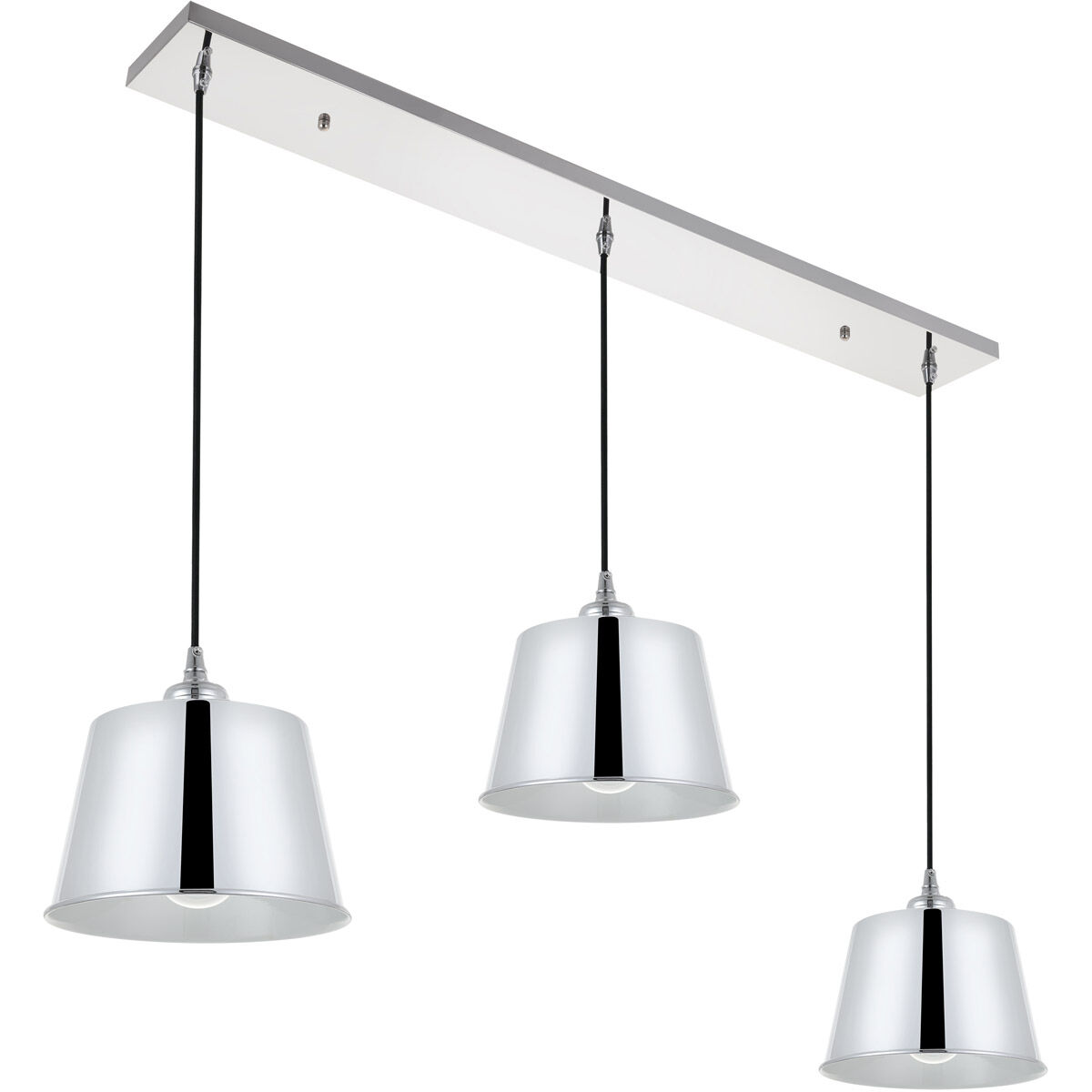 Nota 3 Light 41 inch Chrome Pendant Ceiling Light