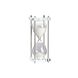 MC-Modern Chic White and Clear and Polished Silver Hourglass