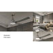 Transonic 56 inch Brushed Nickel with Silver Blades Ceiling Fan