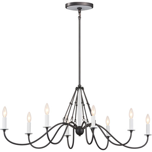 Homestead Freesia 8 Light 20 inch Anvil Iron Chandelier Ceiling Light, Freesia