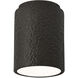 Radiance Cylinder LED 6.5 inch Hammered Iron Outdoor Flush-Mount