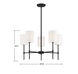 Traditional 5 Light 25 inch Matte Black Chandelier Ceiling Light
