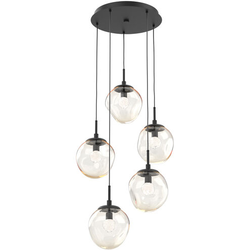 Aster LED LED Matte Black Chandelier Ceiling Light, Round Multi-Port